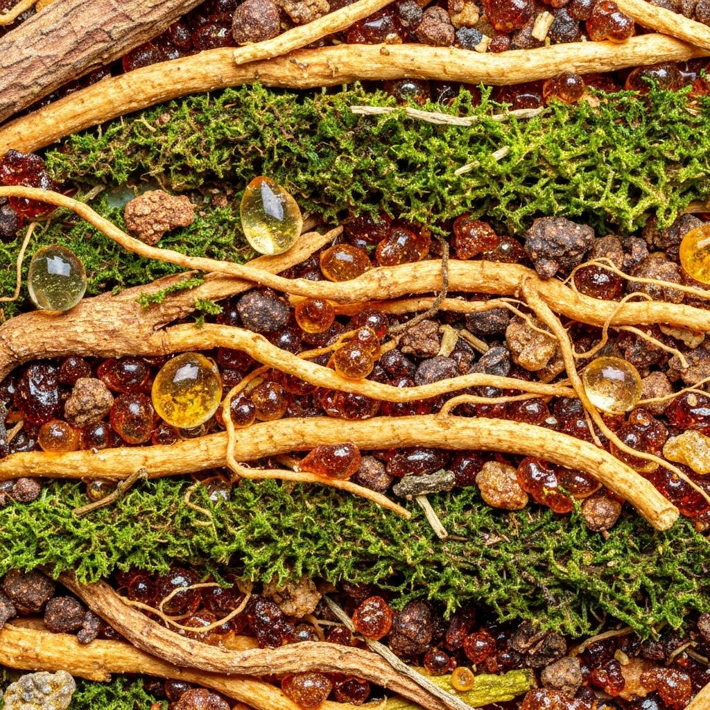 Combined resin and root mix